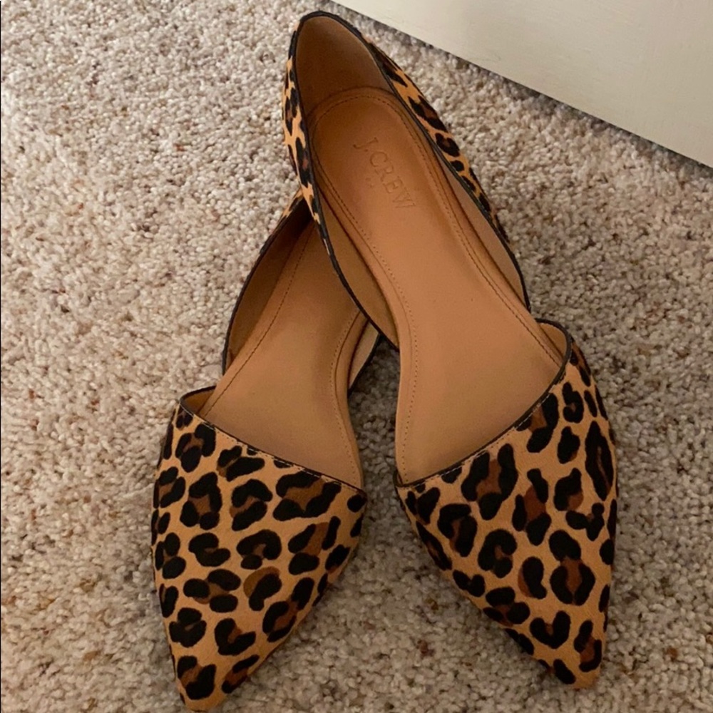 J crew D’orsay cheetah leopard flats